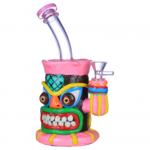 Clover Glass - 9" "Behold the Magic of Monsters" Glowing Eyes Water Pipe [BK-072]